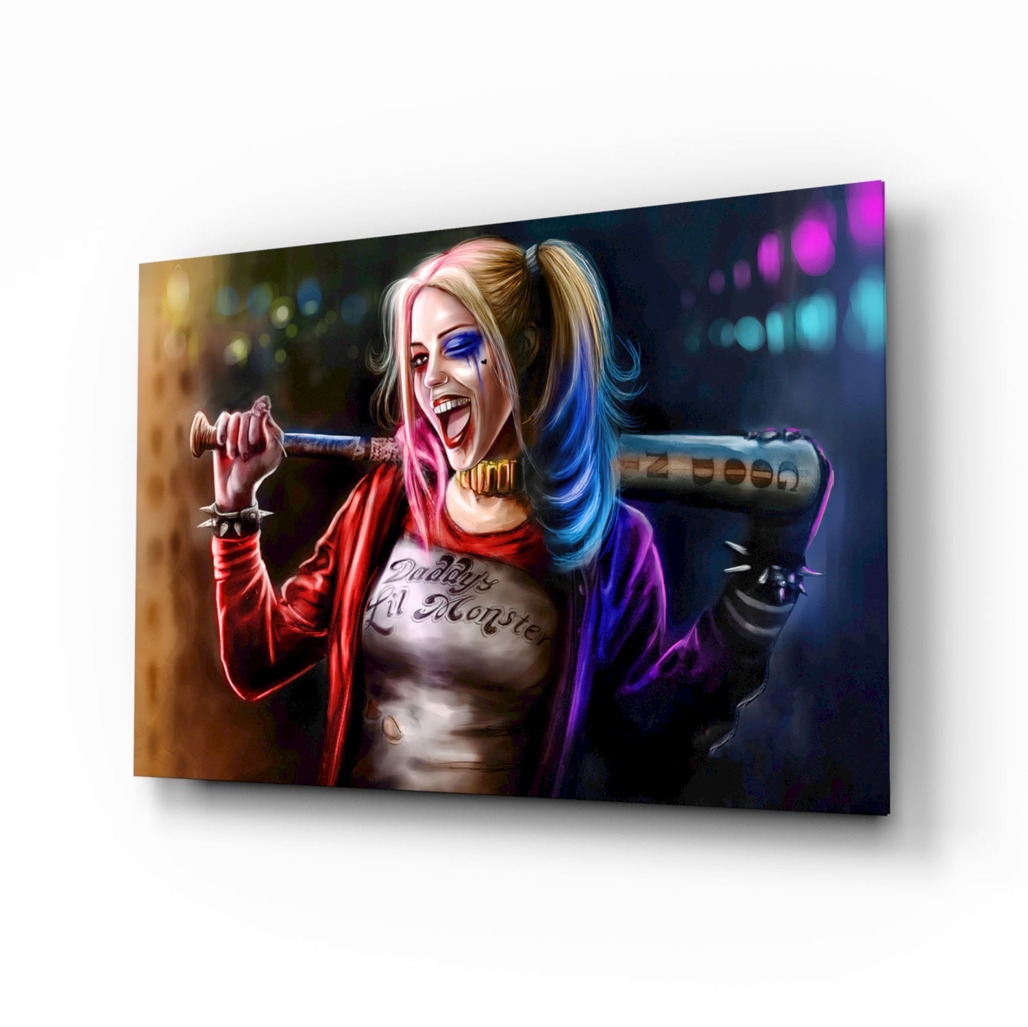 Harley Quinn Cam Sanatı Cam Tablo