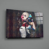 Harley Quinn Cam Sanatı Cam Tablo