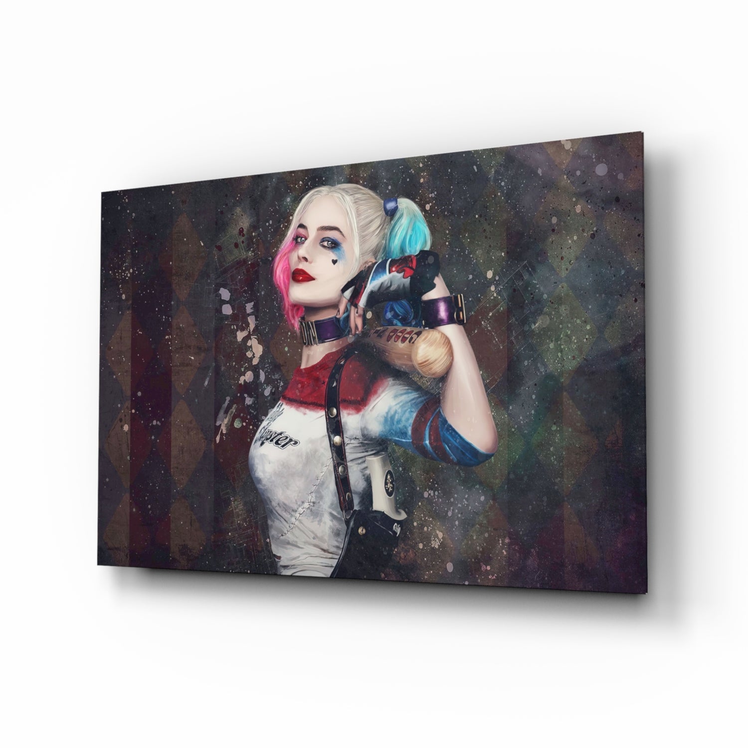 Harley Quinn Cam Sanatı Cam Tablo