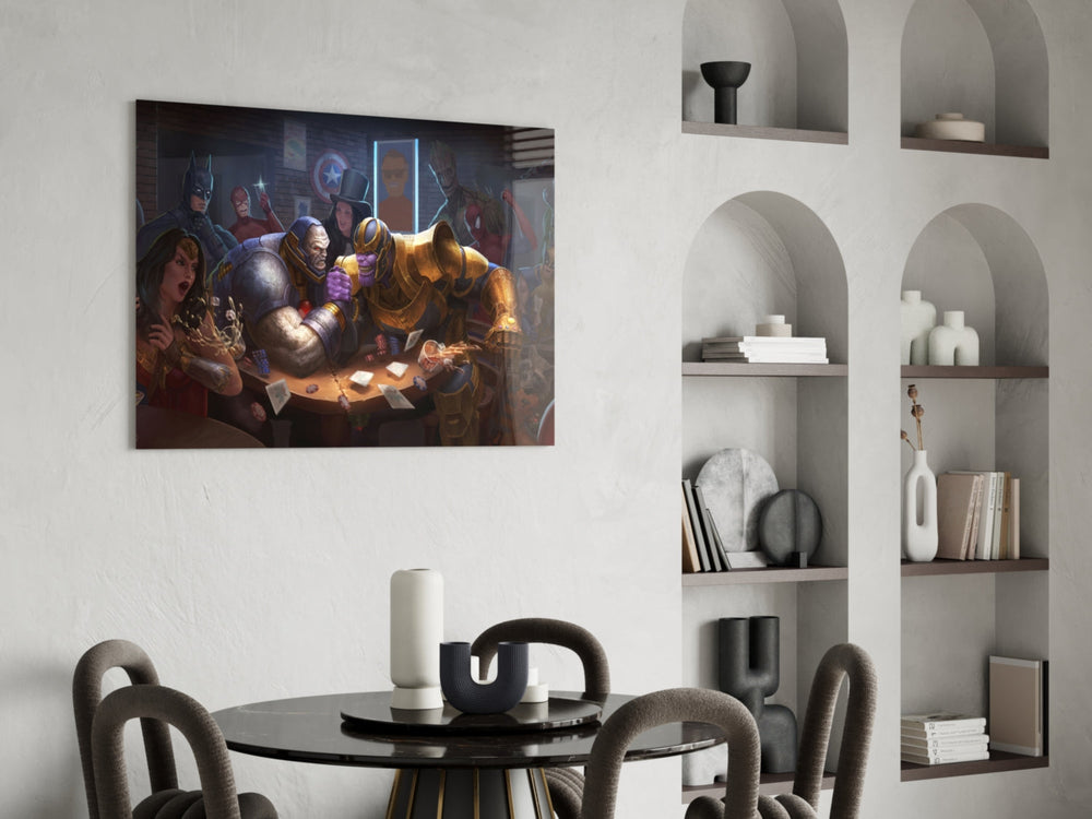 Marvel Cam Sanatı Cam Tablo