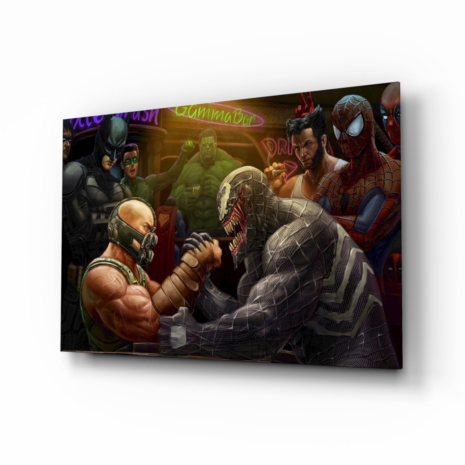 Venom ve Bane Cam Sanatı Cam Tablo