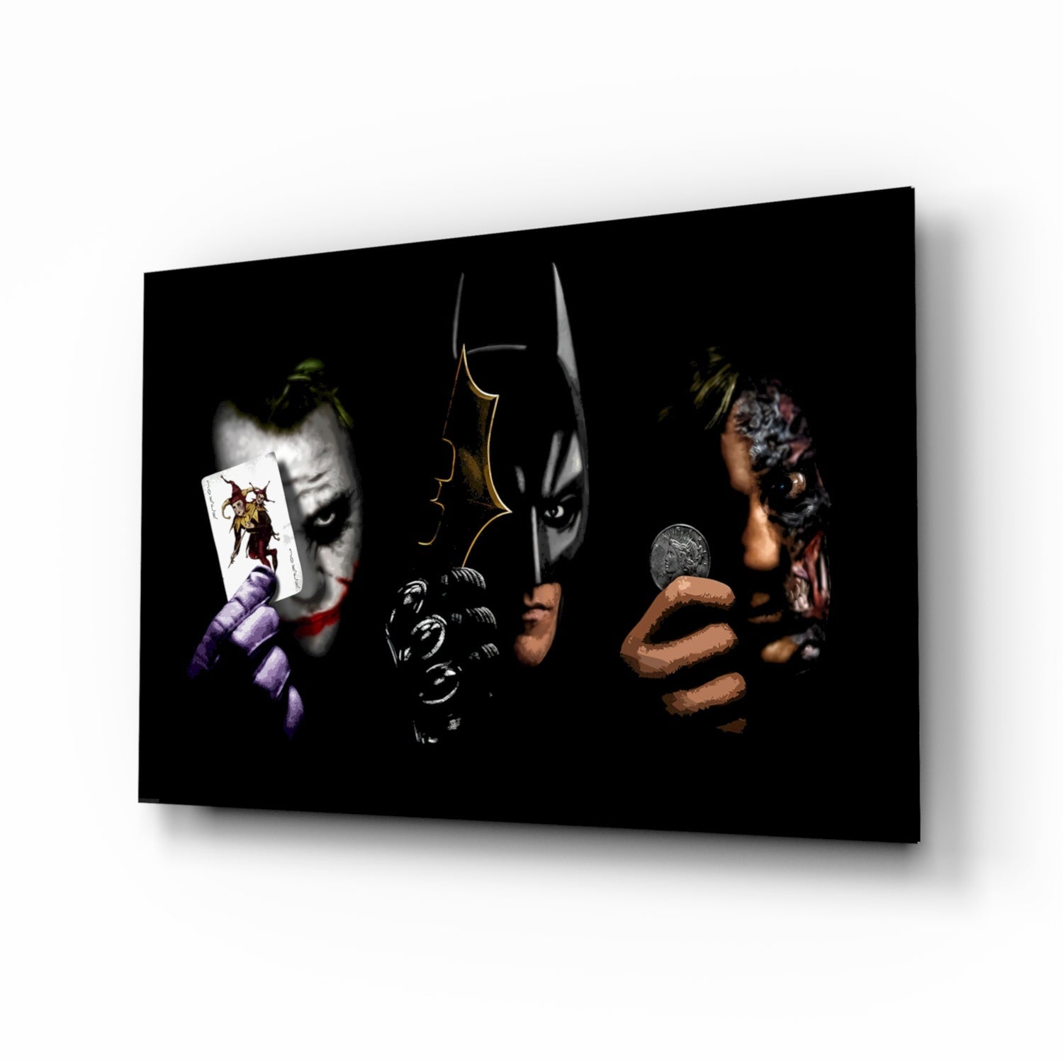 Batman, Joker, Harvey Glass Sanatı Cam Tablo