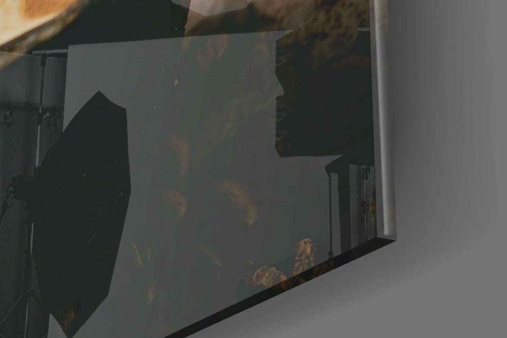 Tarçınlı Kahve Cam Sanatı Cam Tablo