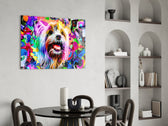 Mutlu Köpek Yavrusu Cam Tablo