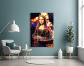 Kraliçe Mona Lisa Cam Tablo