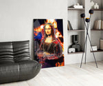 Kraliçe Mona Lisa Cam Tablo