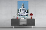 Meditasyonda Şiva Cam Tablo