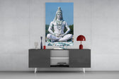 Meditasyonda Şiva Cam Tablo