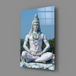 Meditasyonda Şiva Cam Tablo