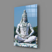 Meditasyonda Şiva Cam Tablo