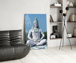 Meditasyonda Şiva Cam Tablo
