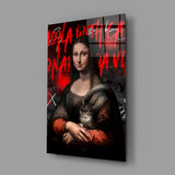 Mona Lisa, Kedi Sever Cam Tablo || Tasarımcı Koleksiyonu