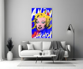 Pop Sanat ve Beyazperde Divası Cam Tablo || Tasarımcı Koleksiyonu
