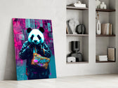 Alışverişçi Panda Cam Tablo || Tasarımcı Koleksiyonu