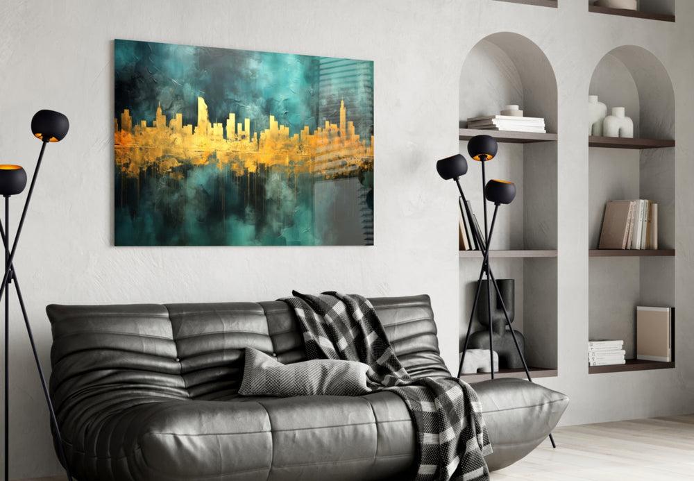 Şehir Silüeti Cam Tablo || Tasarımcı Koleksiyonu