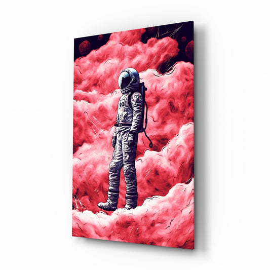 Pembe Gezegendeki Astronot Cam Tablo || Tasarımcı Koleksiyonu