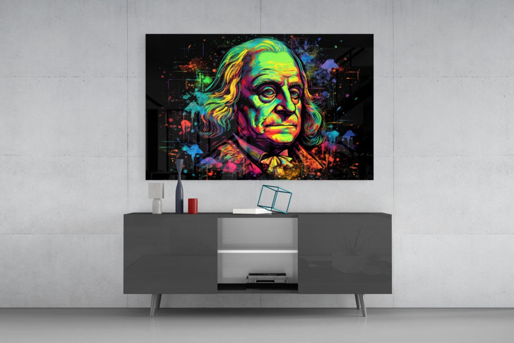 Benjamin Franklin Cam Tablo || Tasarımcı Koleksiyonu