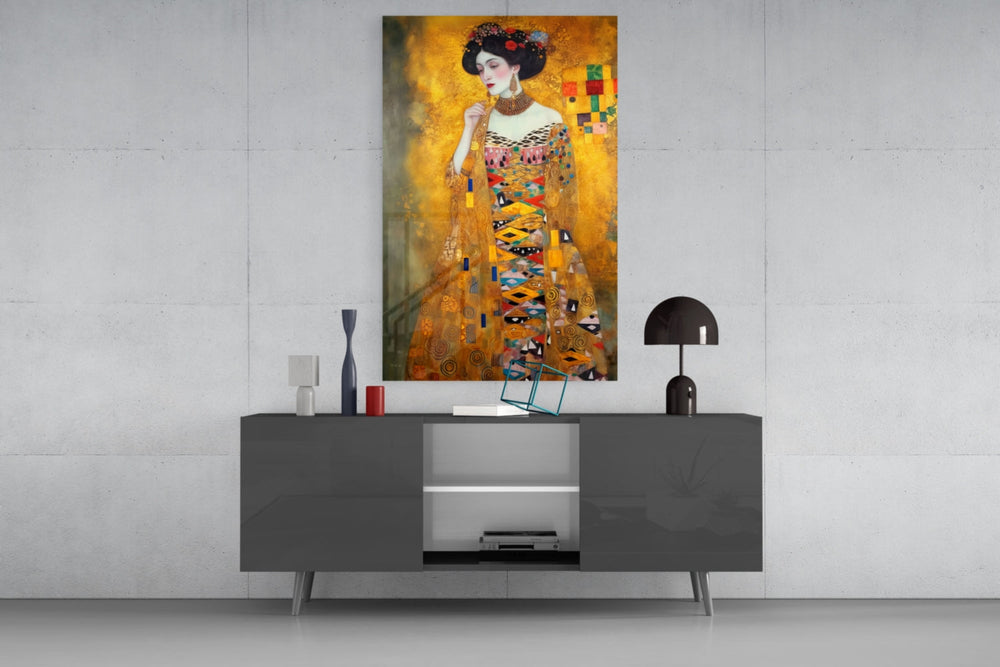 Klimt Tarzı Cam Tablo || Tasarımcı Koleksiyonu