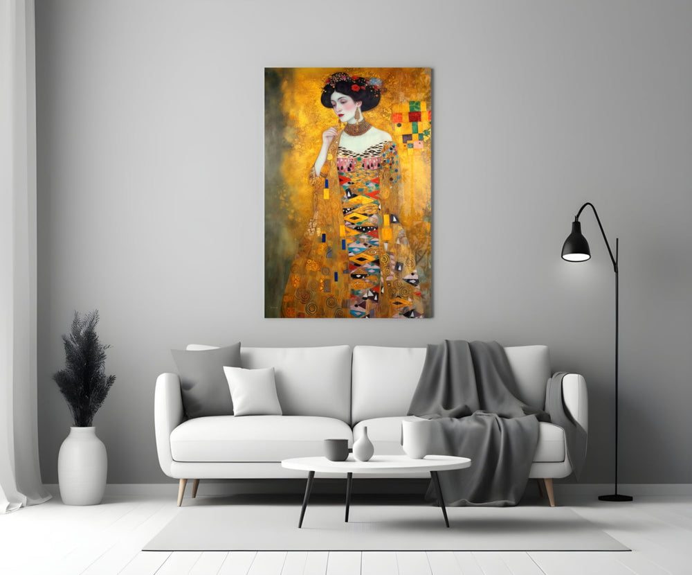 Klimt Tarzı Cam Tablo || Tasarımcı Koleksiyonu