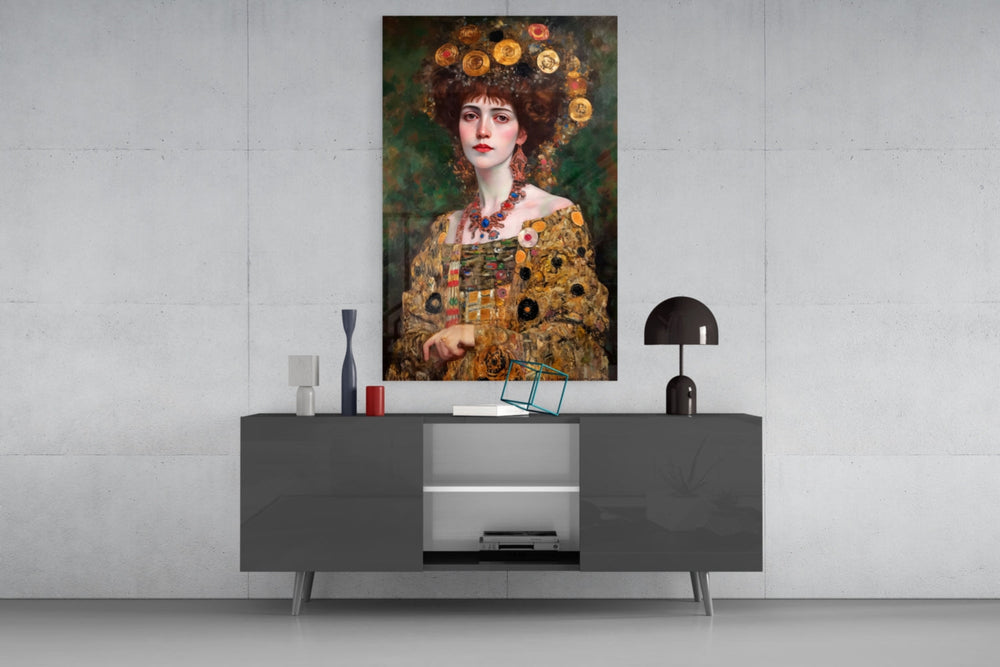 Klimt Tarzı Cam Tablo || Tasarımcı Koleksiyonu