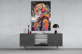 Müzik Kızı Cam Tablo || Tasarımcı Koleksiyonu