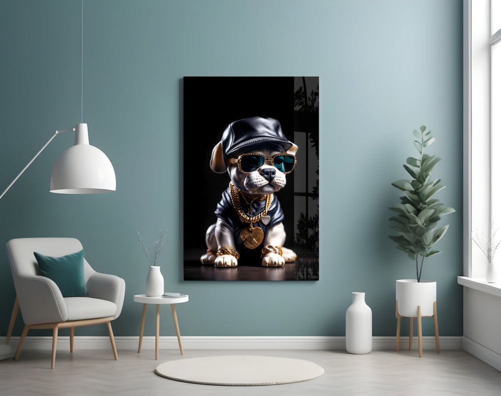 Yavru Köpek Vogue Cam Tablo || Tasarımcı Koleksiyonu