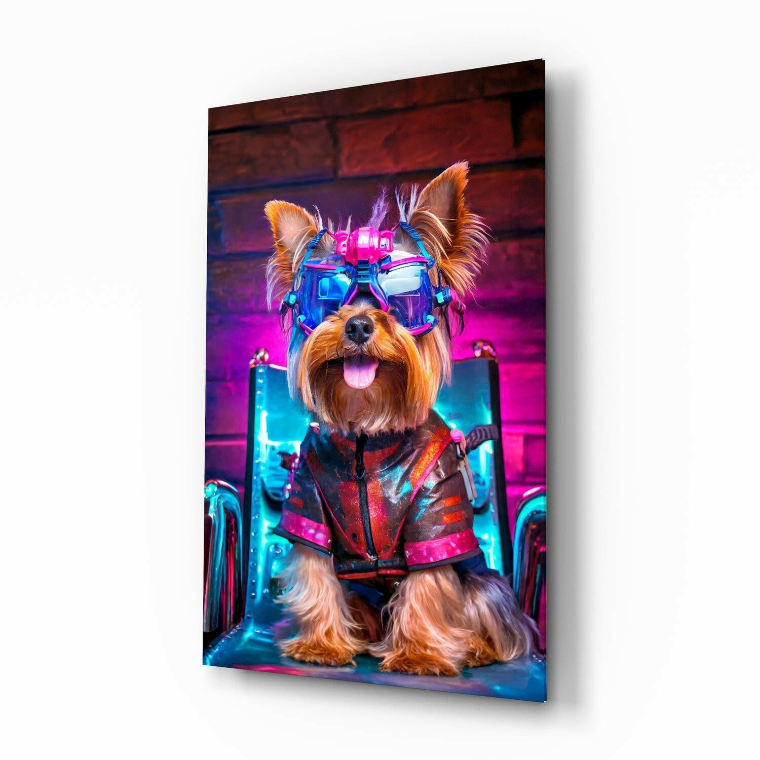 Havalı Köpek Cam Tablo