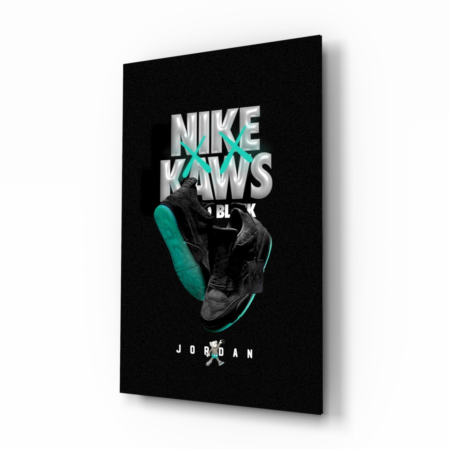 Siyah Kaws Cam Tablo || Tasarımcı Koleksiyonu