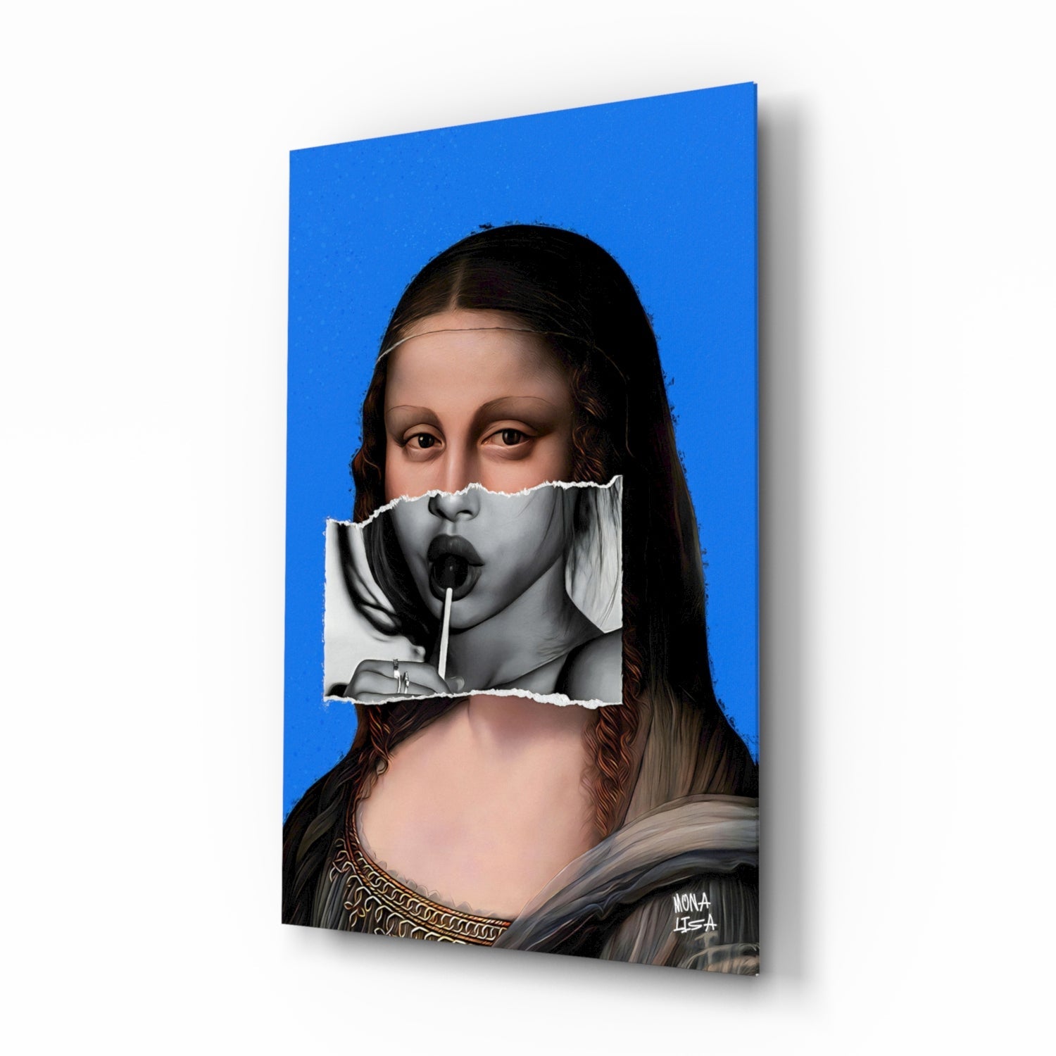 Çağdaş Mona Lisa Cam Tablo || Tasarımcı Koleksiyonu