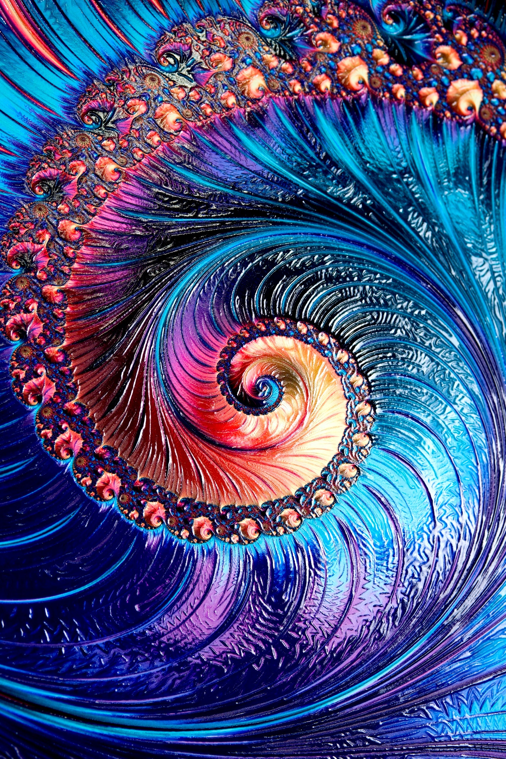 Aurora Sarmalı — Hissedilebilir 3D Doku ve Parlak Lake Vurgulu Baskı