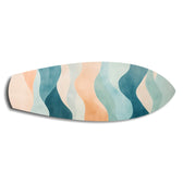 Pastel Boho Dalga Soyut Cam Tablo.