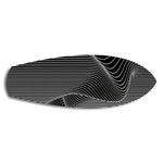 Siyah Beyaz Op Art Çizgi Cam Tablo.