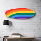 Gökkuşağı Pride Çizgi Cam Tablo.