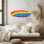 Gökkuşağı Pride Çizgi Cam Tablo.