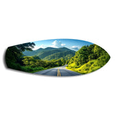 Orman Dağ Yolu Manzara Cam Tablo.