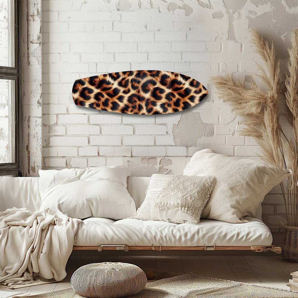 Leopar Desenli Cam Tablo.