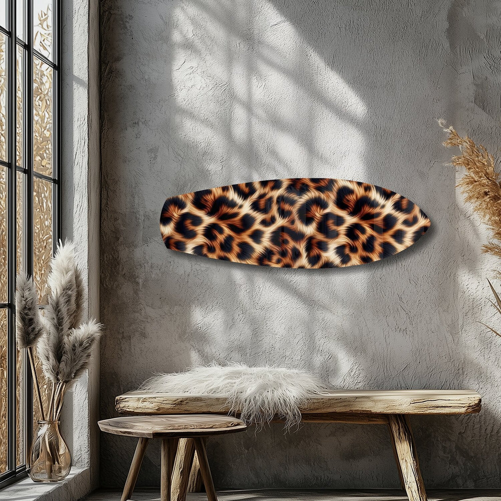 Leopar Desenli Cam Tablo.