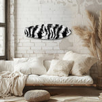 Zebra Çizgili Cam Tablo.
