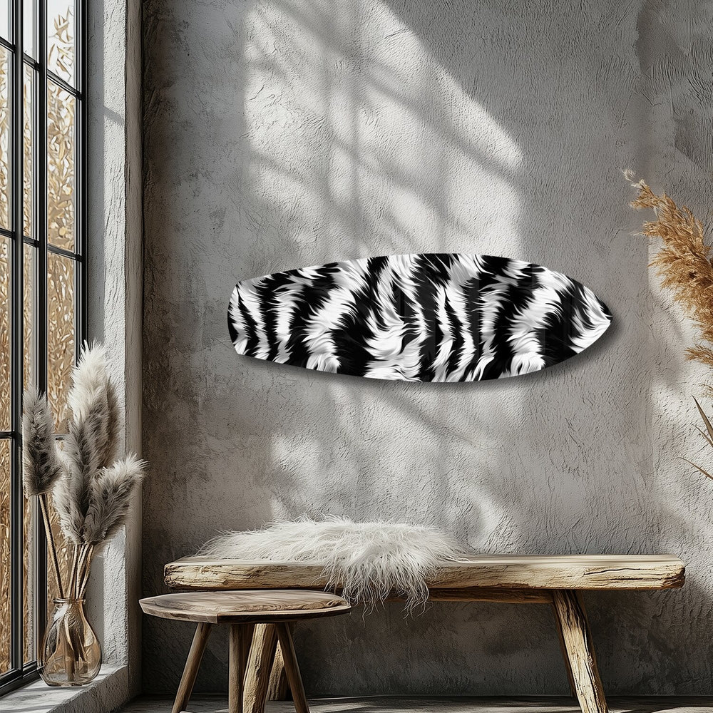 Zebra Çizgili Cam Tablo.