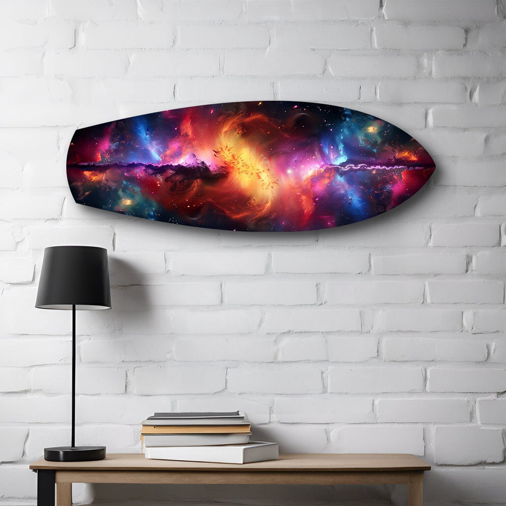 Kozmik Nebula Galaksi Cam Tablo.