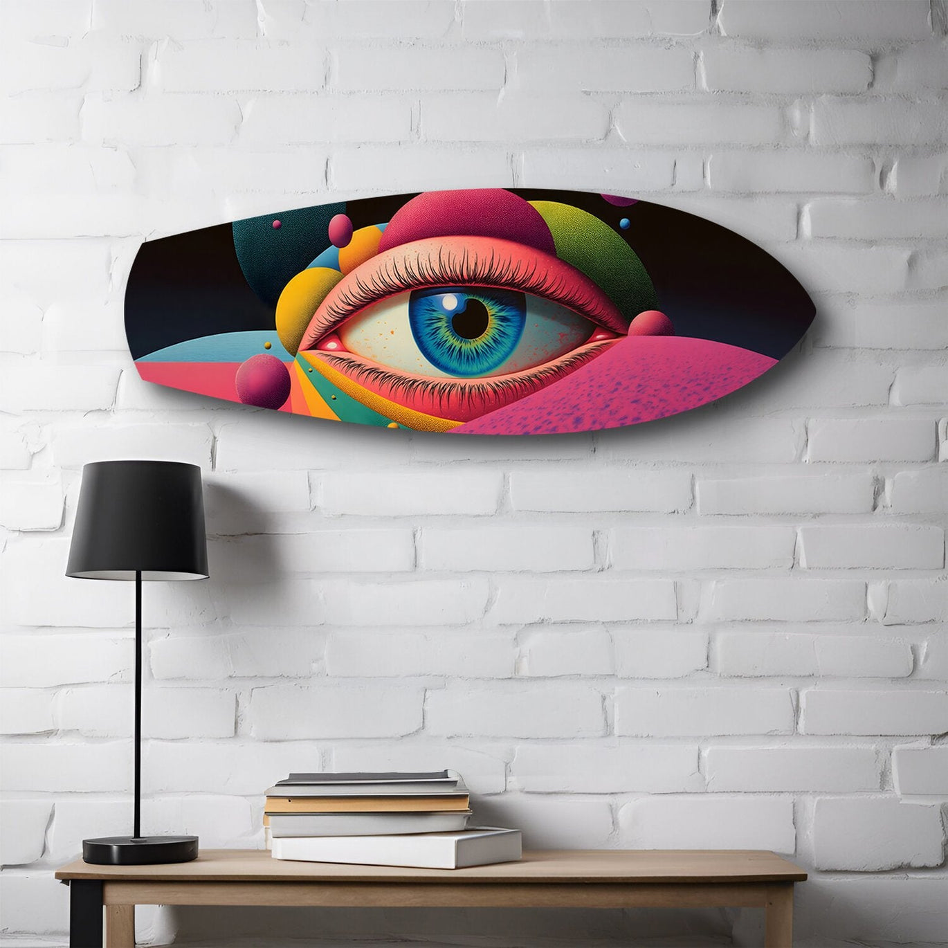 Surreal Pop Art Göz Cam Tablo