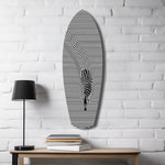 Optik Zebra Dalga Çizgiler Cam Tablo.