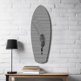 Optik Zebra Dalga Çizgiler Cam Tablo.