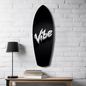 Vibe Tüy Tipografi Minimal Cam Tablo.