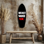 Beast Mode On Anahtar Motivasyon Cam Tablo.