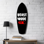 Beast Mode On Anahtar Motivasyon Cam Tablo.