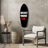 Beast Mode On Anahtar Motivasyon Cam Tablo.