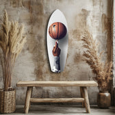 Parmakta Dönen Basketbol Topu Cam Tablo.