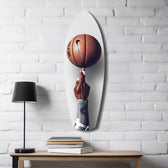 Parmakta Dönen Basketbol Topu Cam Tablo.
