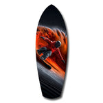 Snowboardcu Ateş İzi Adrenalin Cam Tablo.